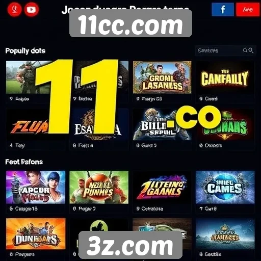 Análise da popularidade dos jogos no 11cc.com